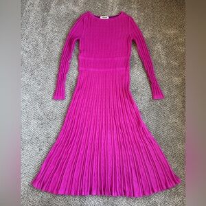 Boden Fuchsia Long Sleeve Knit Dress